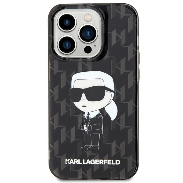 KARL LAGERFELD KLHCP15XHNKMKLK IPHONE 15 PRO MAX 6.7 "BLACK/BLACK HARDCASE MONOGRAM ICONIK