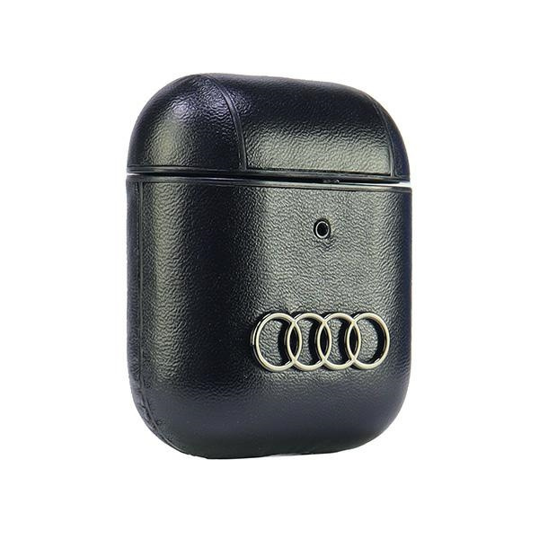 Audi Leather Big Logo AirPods 1/2 cover   czarny/black AU-AP-GT/D3-BK