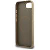 Etui Guess Grained Triangle MagSafe do   iPhone 16e brązowy