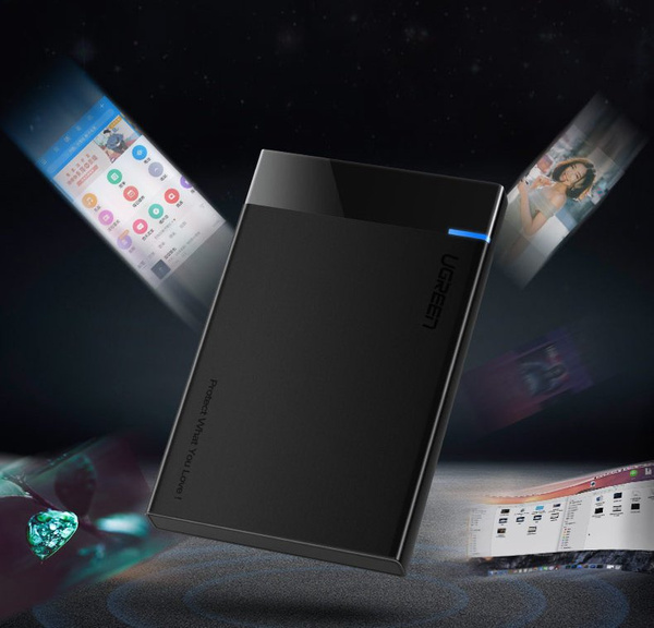 Ugreen bay for HDD SSD disk housing 2.5 '' SATA USB 3.2 Gen 1 (5 Gbps) micro USB SuperSpeed + 0.5 m cable black (US221 30848)