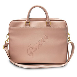 Guess Torba GUCB15PUSASPI 16"różowy/pink Saffiano Script