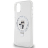 Etui Karl Lagerfeld Ring Stand Karl&Choupettte MagSafe do iPhone 11 / Xr - białe