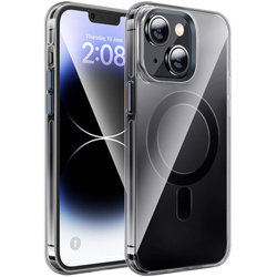 Etui na iPhone 15 PLUS Hoco AS3 zgodny z MagSafe czarny transparentny