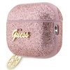 Guess GUAP2GLGSHP AirPods Pro 2(2022/2023) cover różowy/pink Glitter Flake 4G Charm