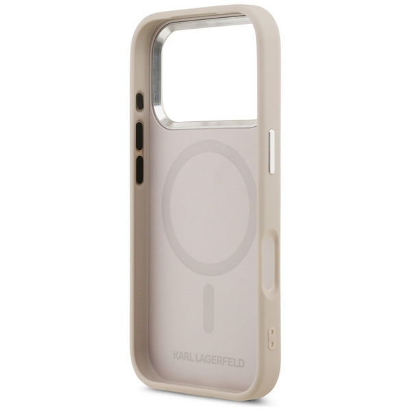 Etui Karl Lagerfeld Choupette Pin        MagSafe do iPhone 17 Pro Max różowy