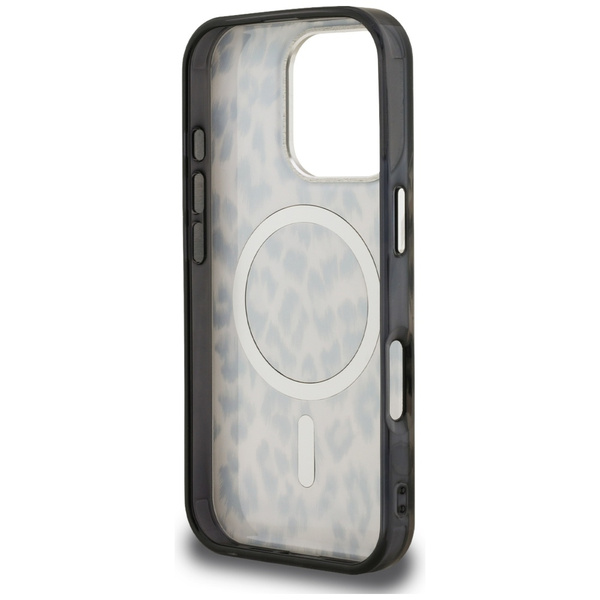 Etui Karl Lagerfeld IML Leopard Pattern  MagSafe do iPhone 16 Pro brązowy