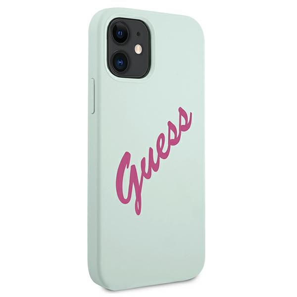 Guess GUHCP12SLSVSBF iPhone 12 mini5,4" niebieski fuksja/blue fuschia hardcase Silicone Vintage