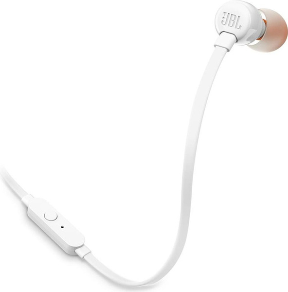 Słuchawki JBL T110 Przewodowe Jack 3.5mm Białe z mikrofonem