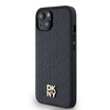 DKNY DKHMP14SPSHRPSK iPhone 14 / 15 / 13czarny/black hardcase Leather Monogram Pattern Metal Logo MagSafe