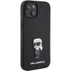 Etui Karl Lagerfeld Fixed Glitter Ikonik Logo Metal Pin do iPhone 15 - czarne