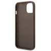 Guess GUHCP14MG4GFBR iPhone 14 Plus / 15 Plus 6.7" brązowy/brown hard case 4G Metal Gold Logo