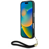 Etui Guess HC IML Leopard Triangle Cord   Strap do iPhone 16 MagSafe czarny