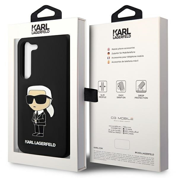 Etui Karl Lagerfeld Silicone Ikonik na Samsung Galaxy S23+ - czarne