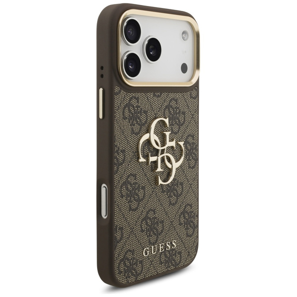 Etui Guess 4G Big 4G Classic Logo Big    Strap Metal Buttons do iPhone 17 Pro Max brązowy