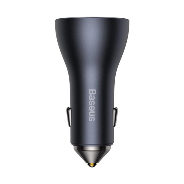 Baseus Golden Contactor Pro car charger USB-A + 2x USB-C 65W dark gray (CGJP010013)