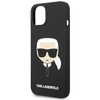 KARL LAGERFELD KLHCP14MSLKHBK IPHONE 14 PLUS / 15 PLUS 6.7 "HARDCASE CZARNY / BLACK SILICONE KARL`S HEAD