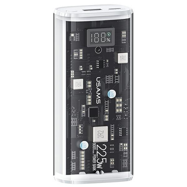 USAMS POWERBANK 9000MAH PD 20W QC3.0+PD DUAL-PORT FAST CHARGE BIAŁY /WHITE 10KCD18902 (US-CD189)