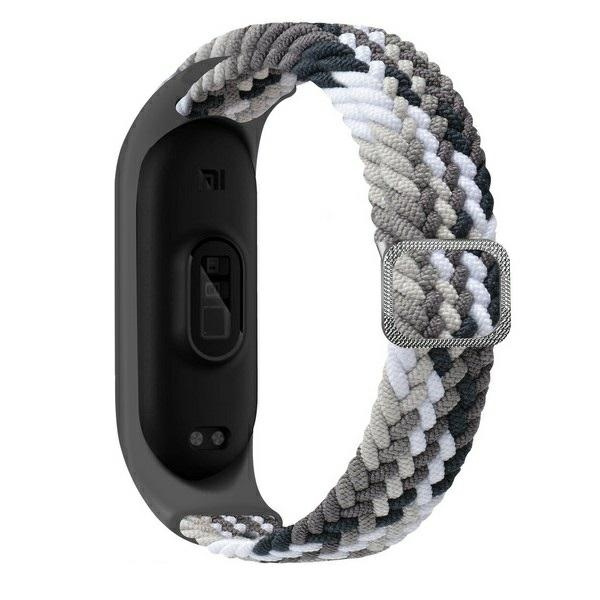 Beline pasek Mi Band 9/8 Nylon czarno-biały/black-white