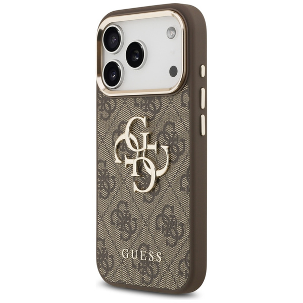 Etui Guess 4G Big 4G Classic Logo do     iPhone 17 Pro Max brązowy złoty