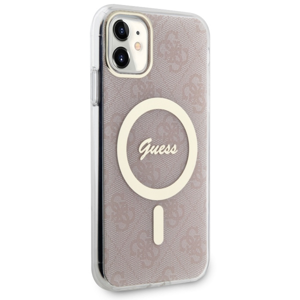 Guess GUHMN61H4STP iPhone 11 6.1"różowy/pink hardcase 4G MagSafe