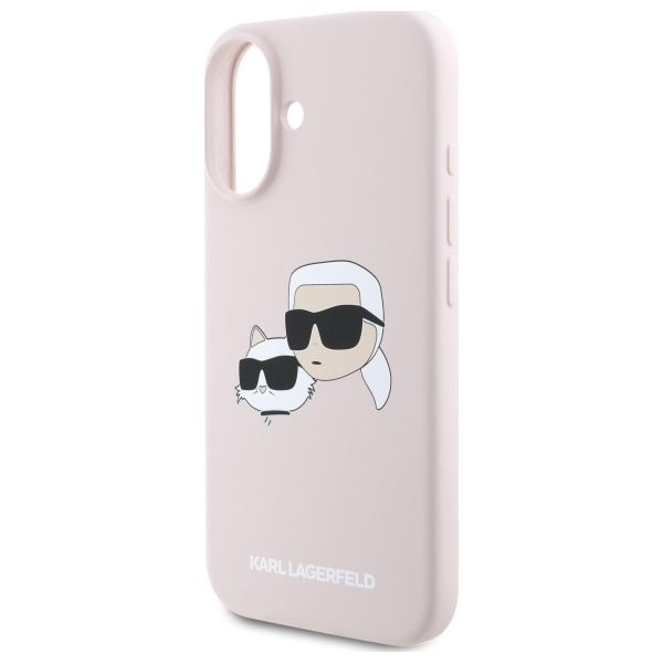 Karl Lagerfeld KLHMP16SSKCHPPLP iPhone 16 różowy/pink HC MagSafe Sil Double Heads Print