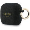 Etui Guess Silicone Glitter Ring do      AirPods Pro 3 czarny
