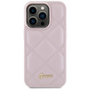 Guess GUHCP15XPSQSQSP iPhone 15 Pro Max 6.7" różowy/pink hardcase Quilted Metal Logo