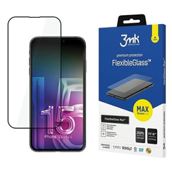 Szkło hybrydowe 3mk FlexibleGlass Max™ na iPhone 15 Pro