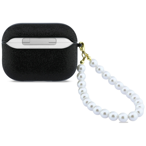 Etui Guess Glitter Pearl Strap do        AirPods Pro 3 czarny
