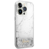 Guess GUHCP14LLCSGSGH iPhone 14 Pro 6.1"biały/white hardcase Liquid Glitter Marble