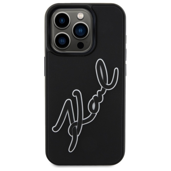 Karl Lagerfeld KLHCP15X3DRKSDLK iPhone    15 Pro Max 6.7" czarny/black hardcase 3D Rubber Signature