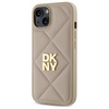 DKNY DKHCP14SPQDSLE iPhone 14 6.1"       beżowy/beige Quilted Stack Logo