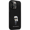 Etui Karl Lagerfeld Silicone Ikonik Metal Pin na iPhone 13 Pro Max - czarne