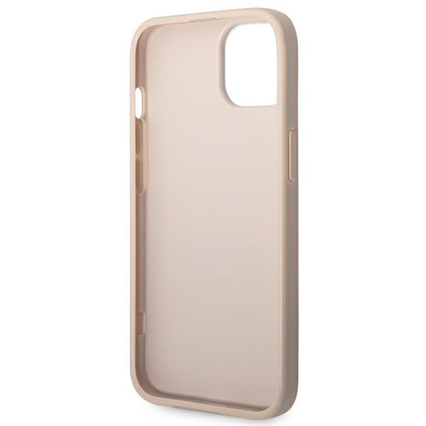 Guess GUHCP14SG4GFPI iPhone 14 / 15 / 136.1" różowy/pink hard case 4G Metal Gold Logo