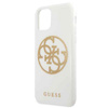 Guess GUHCN61TPUWHGLG iPhone 11 6,1" /Xr biały/white hard case Glitter 4G Circle Logo