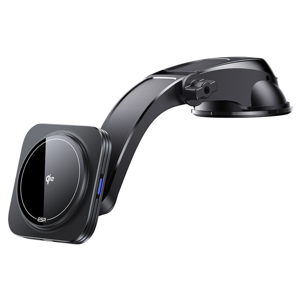 ESR HALOLOCK LOW ARM MAGNETIC MAGSAFE DASHBOARD CAR MOUNT WIRELESS CHARGER QI2 15W BLACK