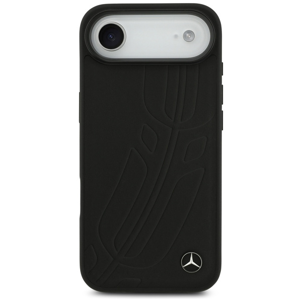 Etui Mercedes Leather Large Laurel Leave MagSafe do iPhone Air czarny