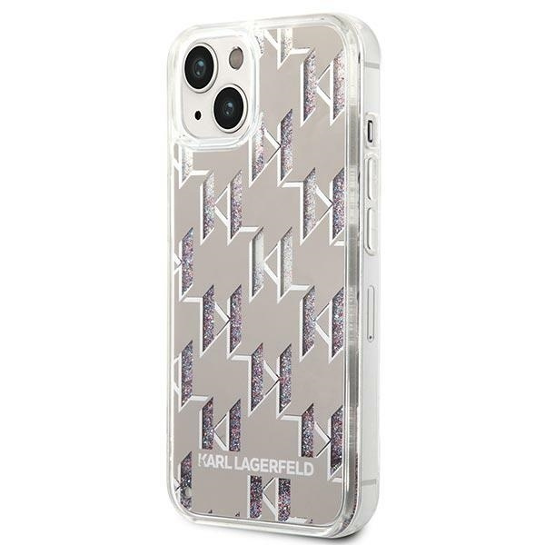 Karl Lagerfeld KLHCP14MLMNMS iPhone 14 Plus 6.7 "hardcase silver / silver Liquid Glitter Monogram
