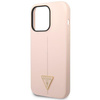 Guess GUHCP14LSLTGP iPhone 14 Pro 6,1" różowy/pink hardcase Silicone Triangle