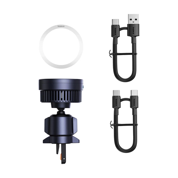 Baseus MagPro BS-CW04 Car Holder with Qi2.0 15W Inductive Charger for Air Vent - Black