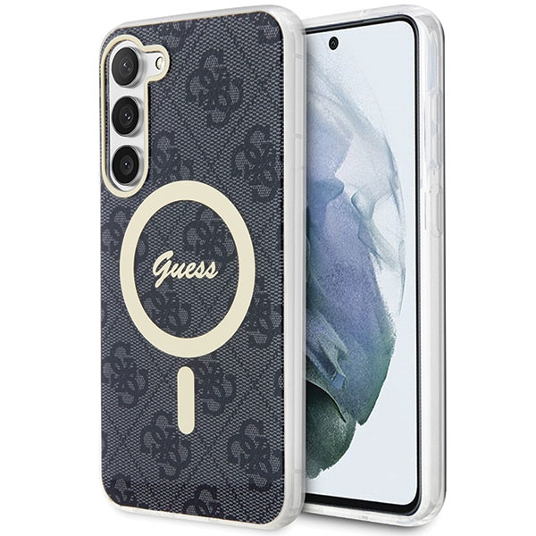 Guess GUHMS23SH4STK S23 S911czarny/black hardcase 4G MagSafe