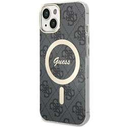 Guess GUHMP15SH4STK iPhone 15 / 14 / 13 6.1" czarny/black hardcase IML 4G MagSafe