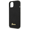Guess GUHMP13MLSLMGBK iPhone 13 / 14 /6.1" black/czarny hardcase Silicone Script Gold Logo Magsafe