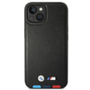Etui BMW Leather Stamp Tricolor MagSafe na iPhone 14 Plus - czarne
