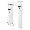 Karl Lagerfeld 3D Rubber Karl&Choupette Heads strap for Apple Watch 42/44/45/49mm - white