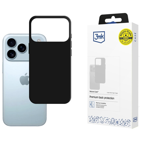 Etui 3MK Silicone Case do Apple iPhone   17 Pro czarny