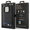 Etui BMW Leather Carbon na iPhone 15 Pro - czarne