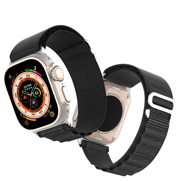 Sportowy pasek ze sprzączką do Apple Watch Ultra / 9 / 8 / 7 / 6 / SE / 5 / 4 / 3 / 2 / 1 (42, 44, 45, 49 mm) Dux Ducis Strap GS Version - czarny