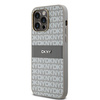 DKNY DKHCP14LPRTHSLE iPhone 14 Pro6.1" beżowy/beige hardcase Leather Mono Stripe & Metal Logo