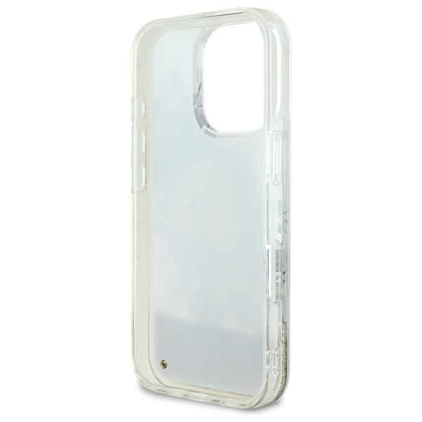 Guess GUHMP16LLFMWTE iPhone 16 Pro6.3" beżowy/beige hardcase Liquid Glitter Flower MagSafe